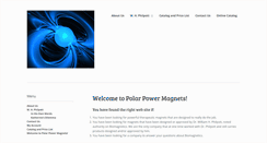 Desktop Screenshot of polarpowermagnets.com
