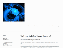 Tablet Screenshot of polarpowermagnets.com